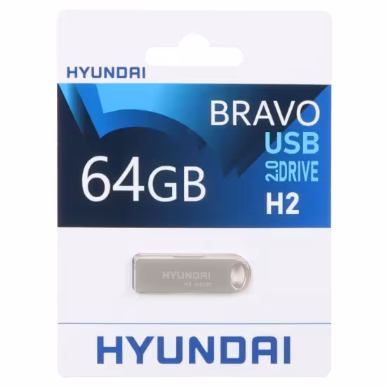 فلش مموری هیوندای مدل Bravo H2 USB 2.0 ظرفیت 64 گیگابایت