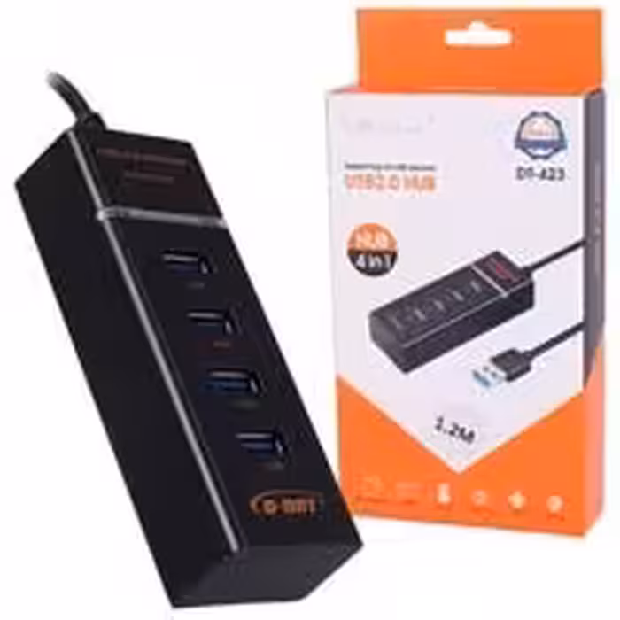 هاب 4 پورت با کابل 1.2 متری  USB2.0 D-net  DT-423