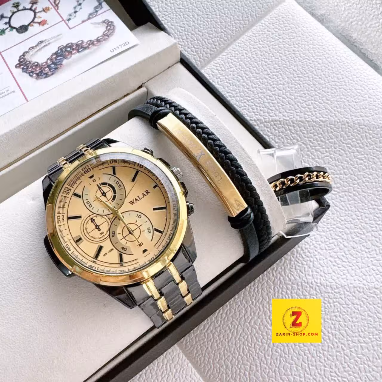 ست مردانه ساعت دستبند انگشتر 450500600