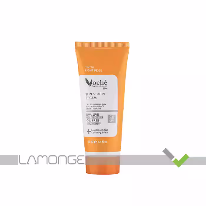 کرم ضد آفتاب رنگی وچه SPF50 مناسب پوست خشک حجم 40 میلی لیتر