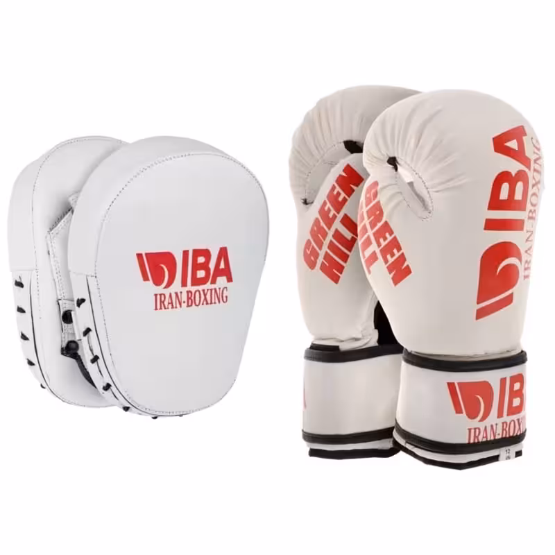 ست دستکش و میت گرین هیل آیبا  aiba pro w.r