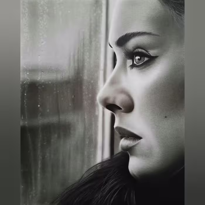 تابلو نقاشی سیاه قلم
