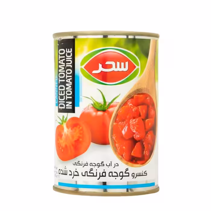 کنسرو گوجه فرنگی خرد شده سحر 400 گرمی
