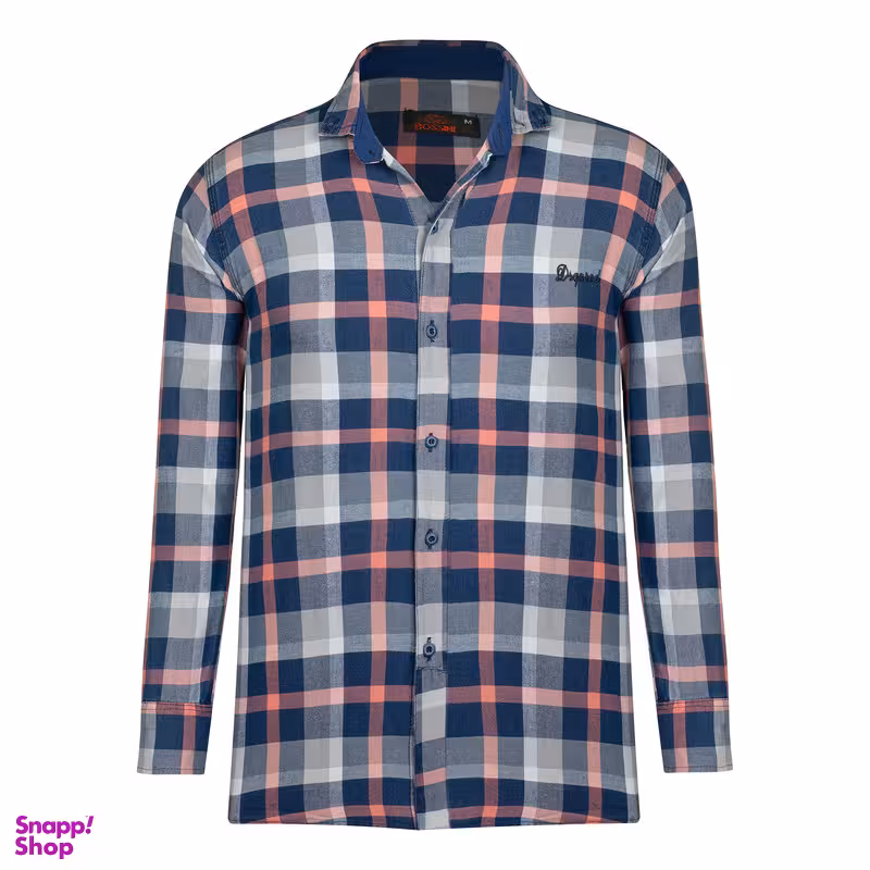 پیراهن آستین بلند مردانه مدل چهارخانه کد PN-SO