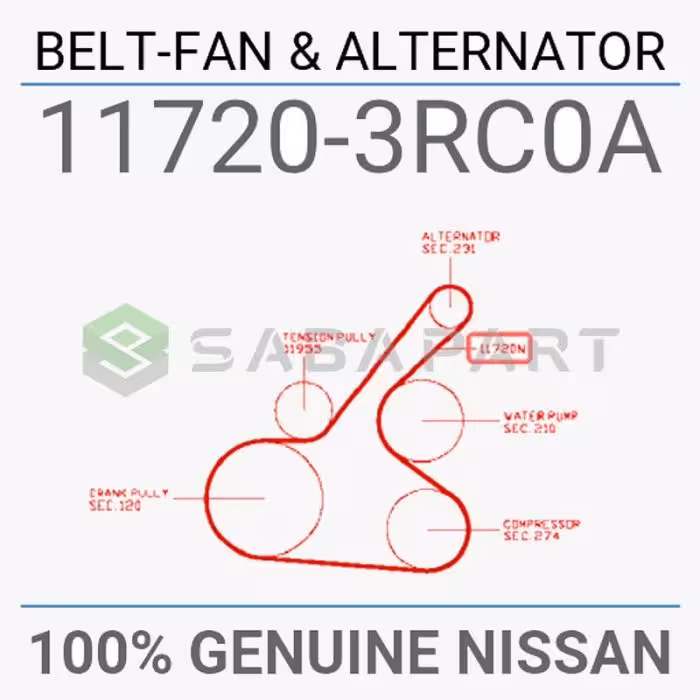 تسمه دینام نیسان سانی – محصول اصلی