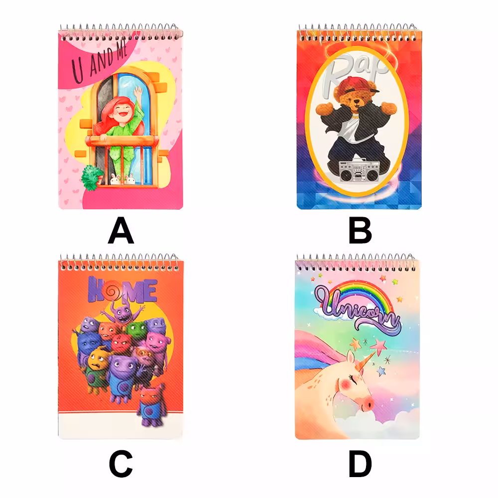 دفتر یادداشت 1.8 فانتزی کلاسیک فنر بالا کد 117008653