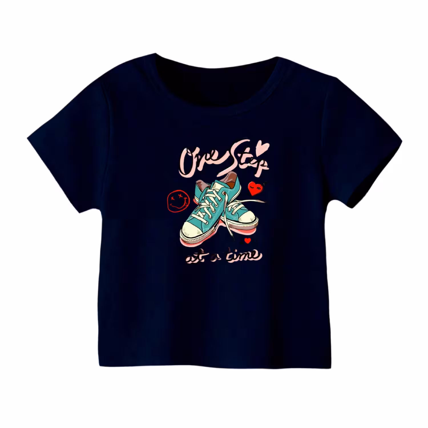 تی شرت آستین کوتاه بچگانه مدل کتونی کد 2 رنگ سورمه ای