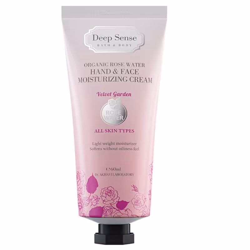 کرم مرطوب کننده دست وصورت دیپ سنس حاوی گلاب