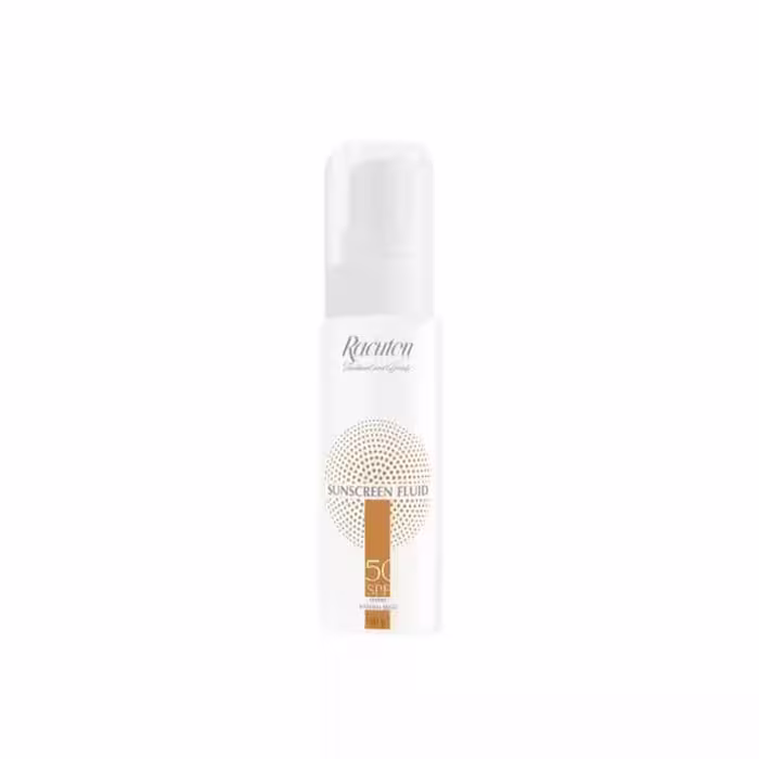 فلوئید ضدآفتاب رنگی(بژ طبیعی) فاقد چربی SPF50  مناسب پوست های چرب و مختلط راکوتن 50 میلی لیتر