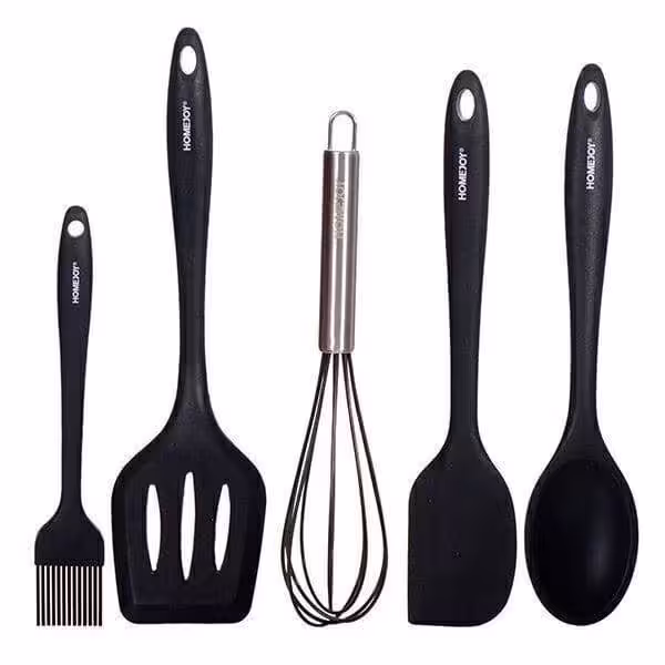 سرویس کفگیر و ملاقه 5 پارچه هوم جوی مدل سلیکونی