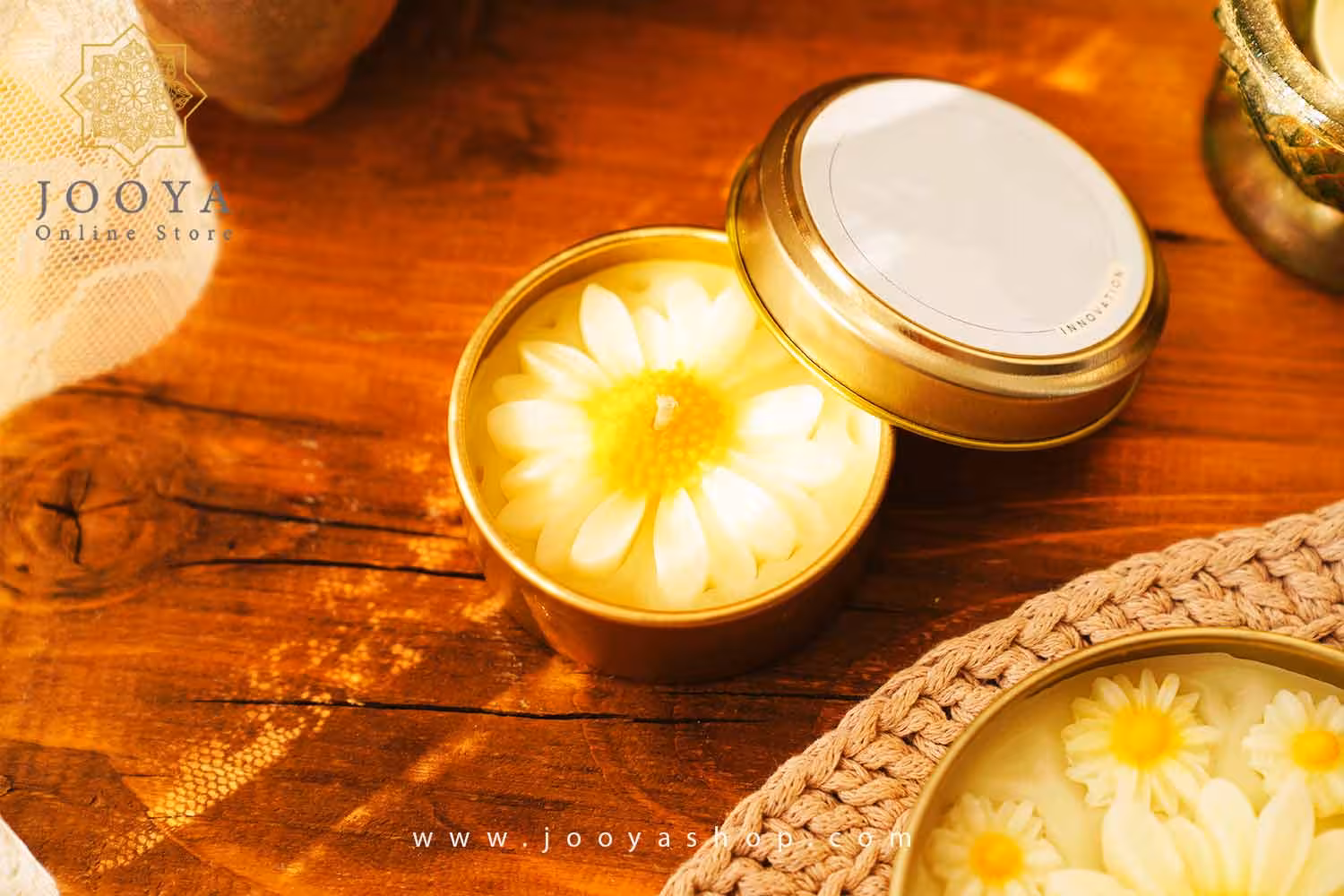 شمع قوطی مارگاریت در دو سایز