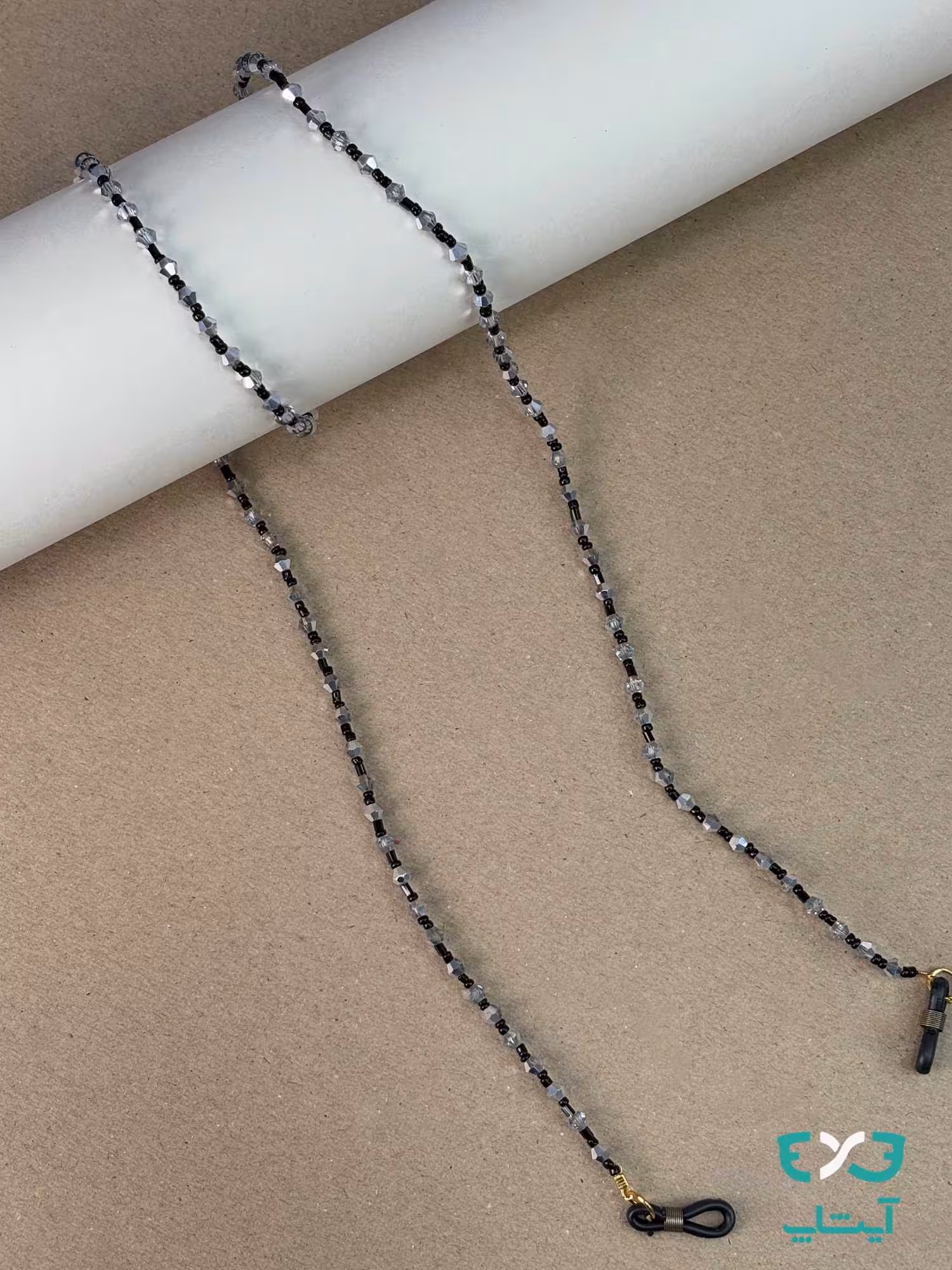 بند عینک مهره ای شفاف و مشکی