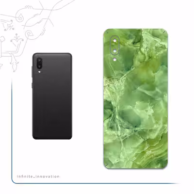 برچسب پوششی ماهوت مدل Green-Crystal-Marble مناسب برای گوشی موبایل سامسونگ Galaxy A02