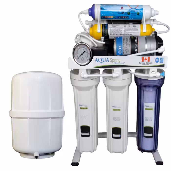 دستگاه تصفیه کننده آب آکوآ اسپرینگ مدل RO-S151 به همراه کیت نشتی گیر