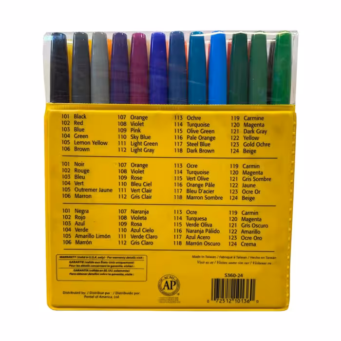 ماژیک رنگ آمیزی 24 رنگ پنتل کد S360-24