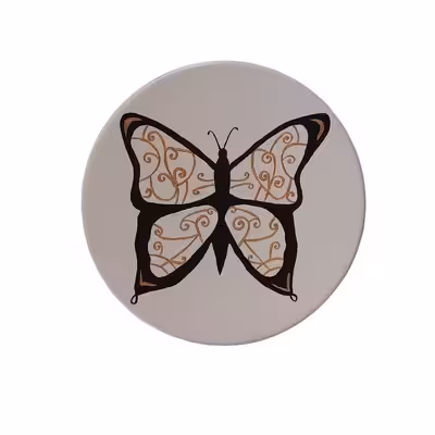 بشقاب دیوارکوب سفالی طرح ترکیبی مجموعه 3عددی