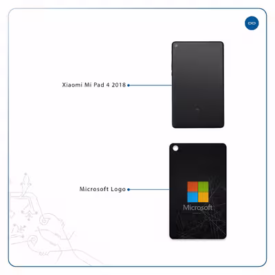 برچسب پوششی ماهوت مدل Microsoft-Logo مناسب برای تبلت شیائومی Mi Pad 4 2018