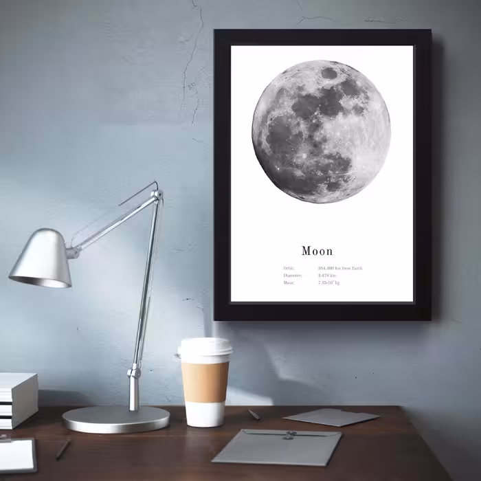 تابلو مدل مینیمال Moon ماه کد m50127