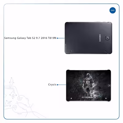 برچسب پوششی ماهوت مدل Crysis مناسب برای تبلت سامسونگ Galaxy Tab S2 9.7 2016 T819N
