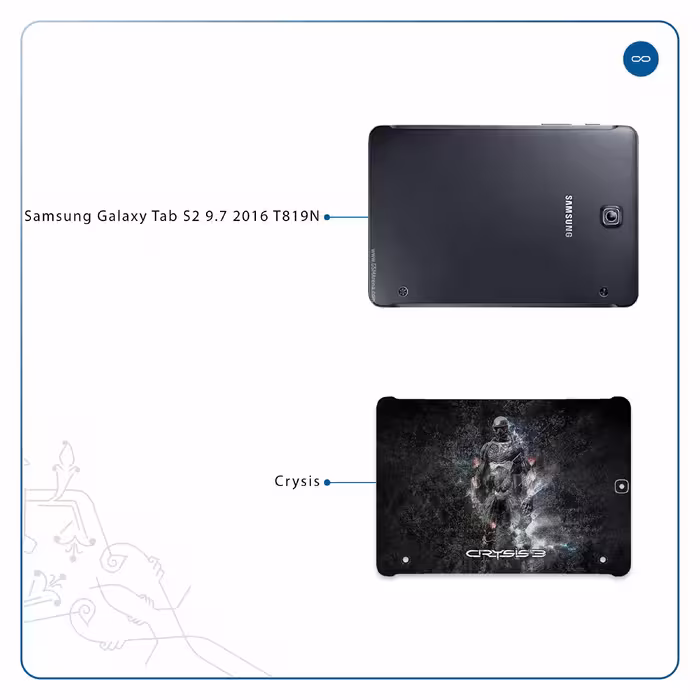 برچسب پوششی ماهوت مدل Crysis مناسب برای تبلت سامسونگ Galaxy Tab S2 9.7 2016 T819N