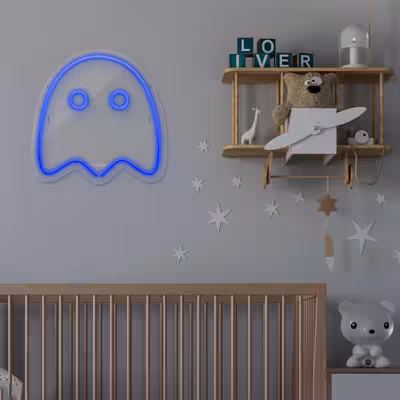 چراغ دیواری نئون دیزاین طرح Packman-2_BL