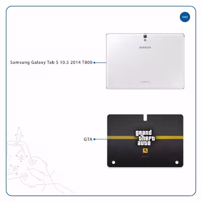 برچسب پوششی ماهوت مدل Gta-Game مناسب برای تبلت سامسونگ Galaxy Tab S 10.5 2014 T800