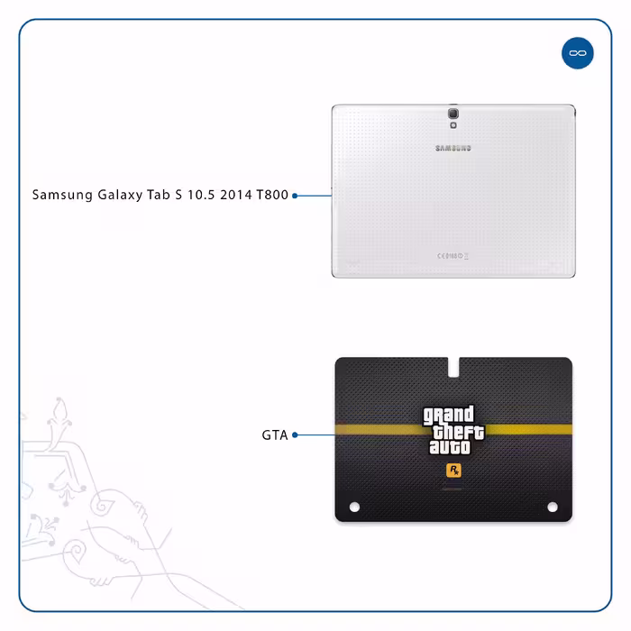 برچسب پوششی ماهوت مدل Gta-Game مناسب برای تبلت سامسونگ Galaxy Tab S 10.5 2014 T800