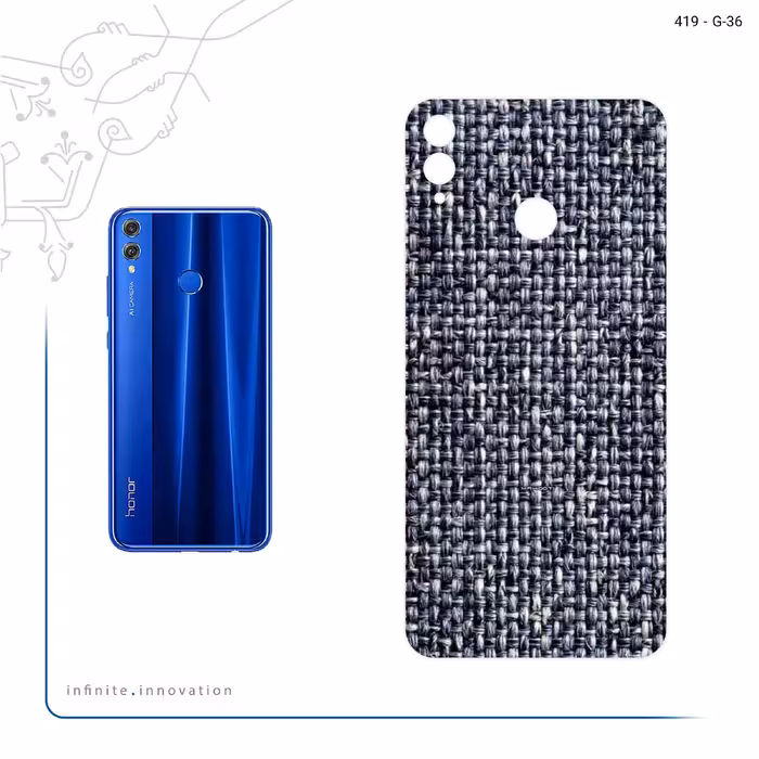 برچسب پوششی ماهوت مدل Fabric Texture 6 مناسب برای گوشی موبایل آنر 8X