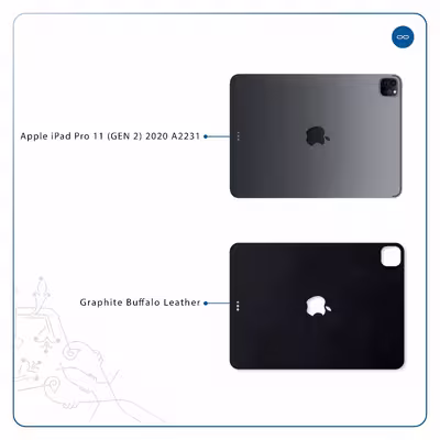 برچسب پوششی ماهوت مدل Graphite Buffalo Leather مناسب برای تبلت اپل iPad Pro 11 (GEN 2) 2020 A2231