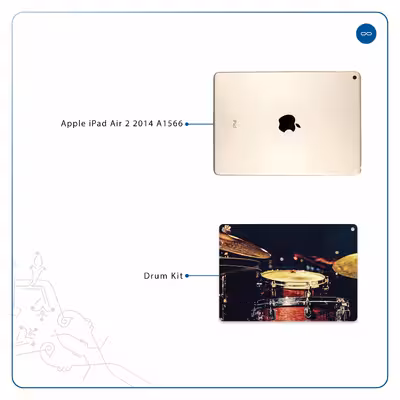برچسب پوششی ماهوت مدل Drum Kit مناسب برای تبلت اپل iPad Air 2 2014 A1566