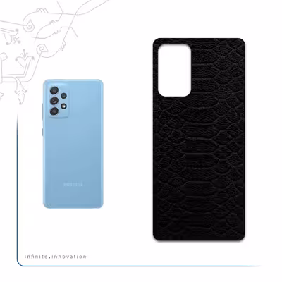 برچسب پوششی ماهوت مدل Black-Snake-Leather مناسب برای گوشی موبایل سامسونگ Galaxy A52 4G