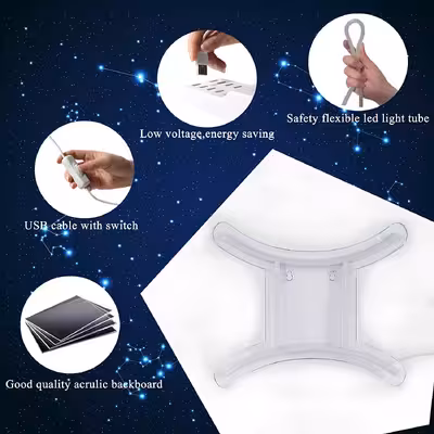 چراغ دیواری مدل نئون NEON-GEMINI