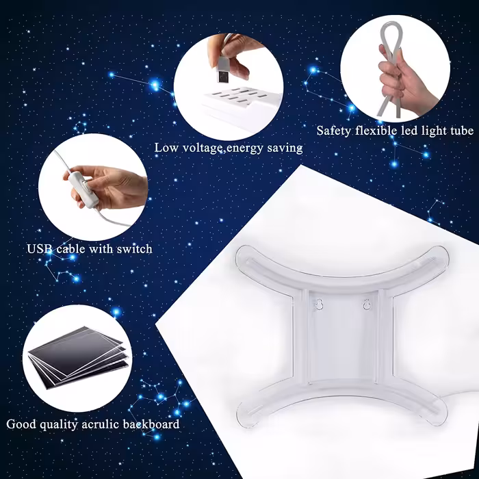 چراغ دیواری مدل نئون NEON-GEMINI