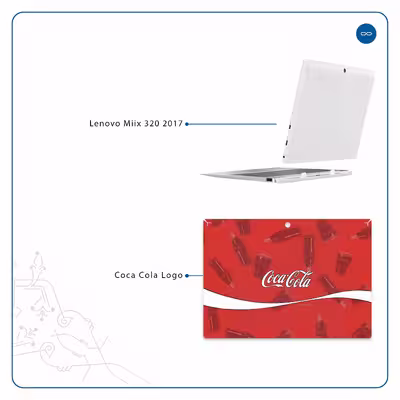 برچسب پوششی ماهوت مدل Coca-Cola-Logo مناسب برای تبلت لنوو Miix 320 2017