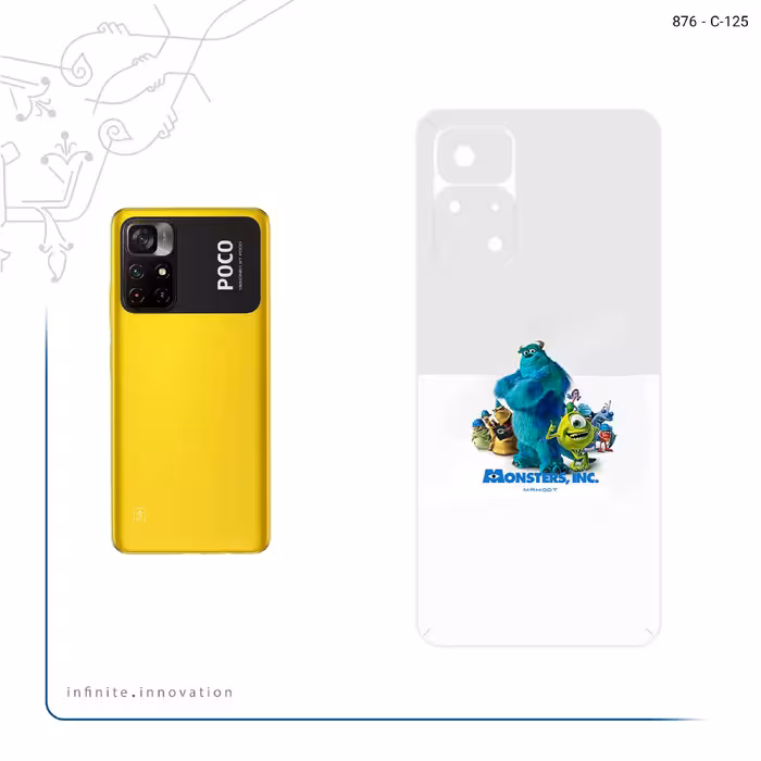 برچسب پوششی ماهوت مدل Monsters Inc مناسب برای گوشی موبایل شیائومی Poco M4 Pro 5G