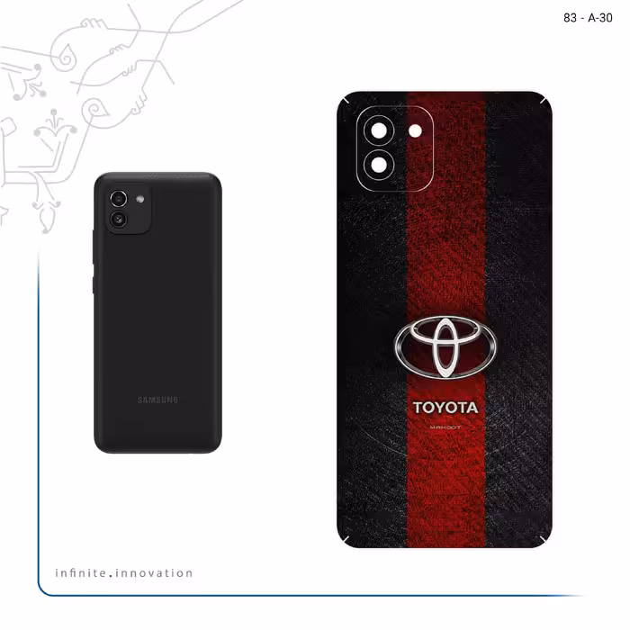 برچسب پوششی ماهوت مدل TOYOTA_Logo مناسب برای گوشی موبایل سامسونگ Galaxy A03