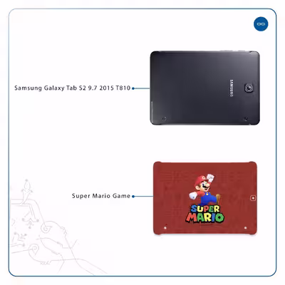 برچسب پوششی ماهوت مدل Super-Mario-Game مناسب برای تبلت سامسونگ Galaxy Tab S2 9.7 2015 T810
