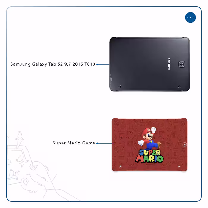 برچسب پوششی ماهوت مدل Super-Mario-Game مناسب برای تبلت سامسونگ Galaxy Tab S2 9.7 2015 T810