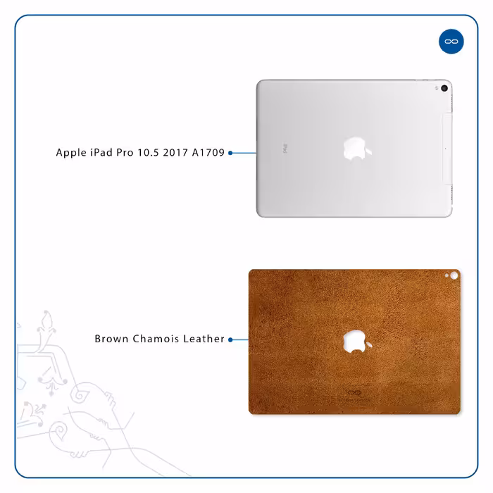 برچسب پوششی ماهوت مدل Brown-Chamois-Leather مناسب برای تبلت اپل iPad Pro 10.5 2017 A1709