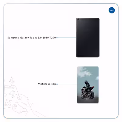 برچسب پوششی ماهوت مدل Motorcycling مناسب برای تبلت سامسونگ Galaxy Tab A 8.0 2019 T290