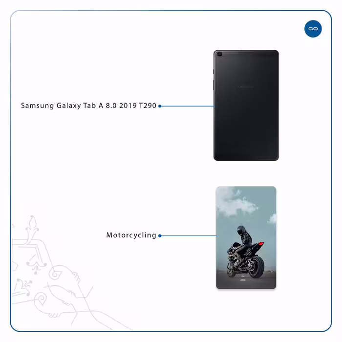 برچسب پوششی ماهوت مدل Motorcycling مناسب برای تبلت سامسونگ Galaxy Tab A 8.0 2019 T290