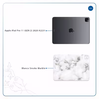 برچسب پوششی ماهوت مدل Blanco-Smoke-Marble مناسب برای تبلت اپل iPad Pro 11 (GEN 2) 2020 A2231