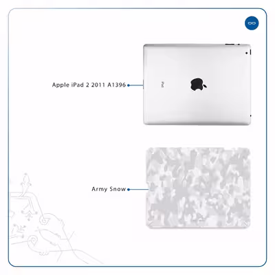 برچسب پوششی ماهوت مدل Army-Snow مناسب برای تبلت اپل iPad 2 2011 A1396