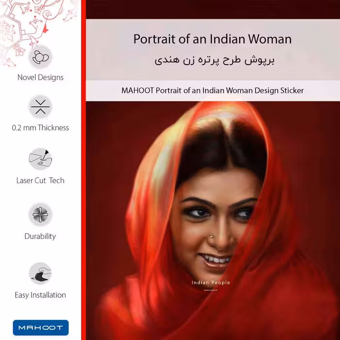 برچسب پوششی ماهوت مدل Portrait of an Indian Woman مناسب برای گوشی موبایل نوکیا Lumia 1020