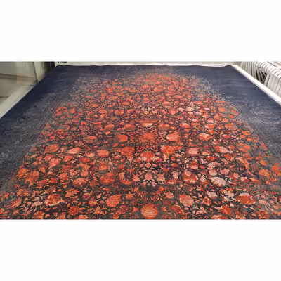 فرش ماشینی زمرد مشهد طرح افشان مدل پتینه