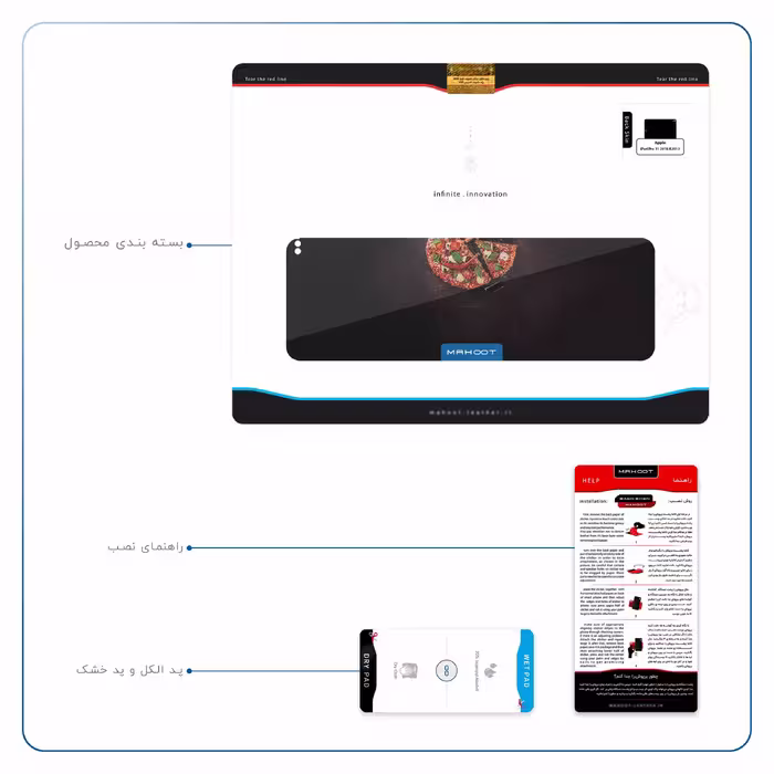 برچسب پوششی ماهوت مدل Pizza مناسب برای تبلت اپل iPad Pro 11 2018 A2013