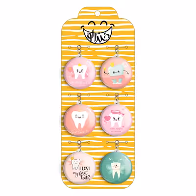 جاکلیدی خندالو مدل جشن دندونی دخترونه کد 412A مجموعه 6 عددی