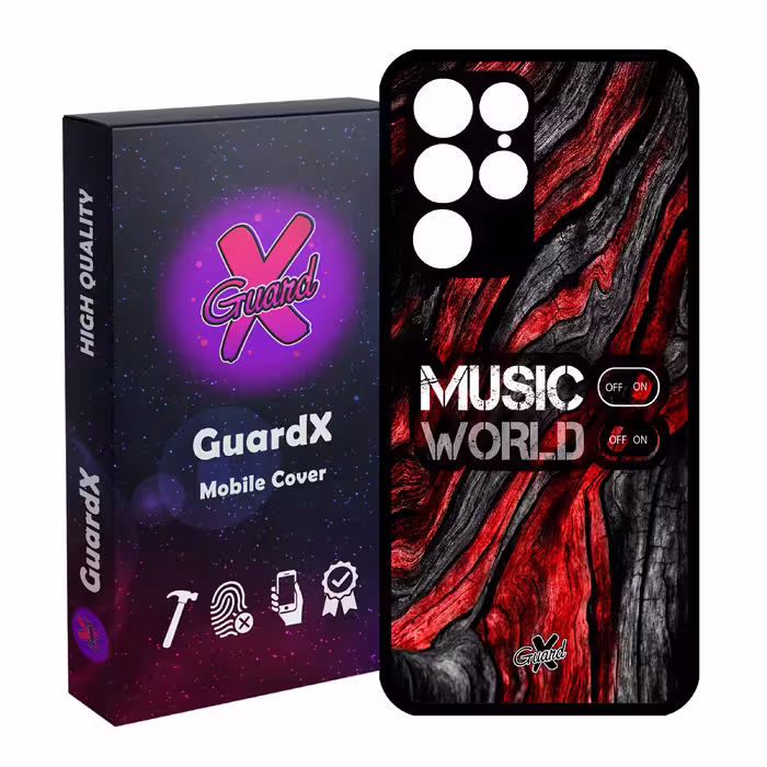 کاور گارد ایکس طرح Music مدل Glass10160 مناسب برای گوشی موبایل سامسونگ Galaxy S22 Ultra