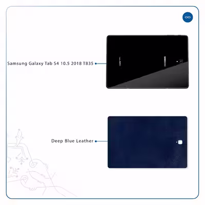 برچسب پوششی ماهوت مدل Deep-Blue-Leather مناسب برای تبلت سامسونگ Galaxy Tab S4 10.5 2018 T835