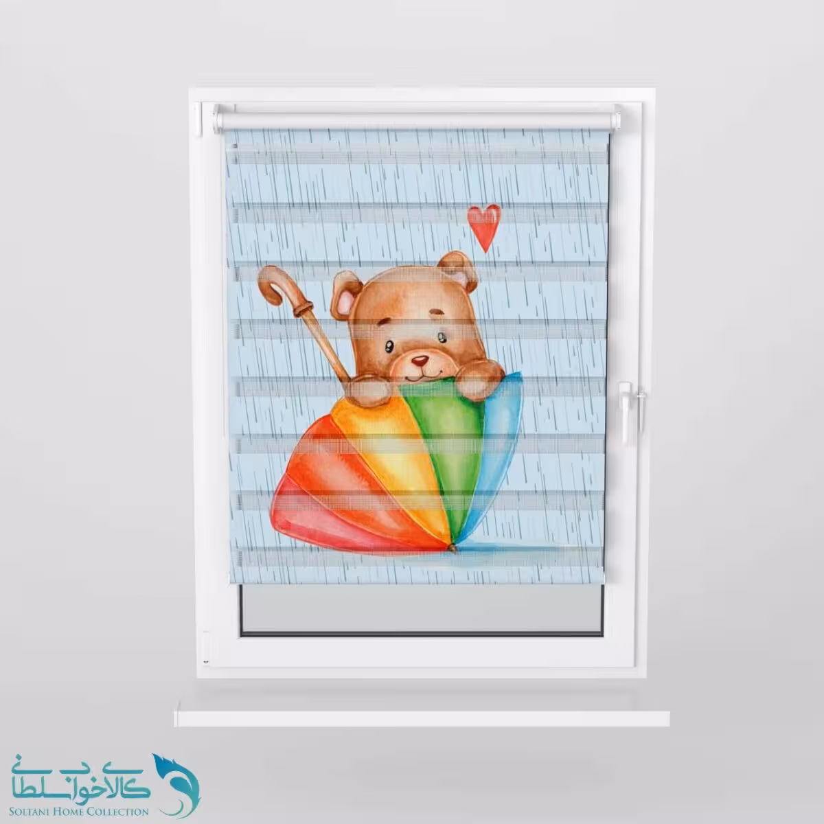 پرده زبرا اتاق کودک طرح چتر کد A3051